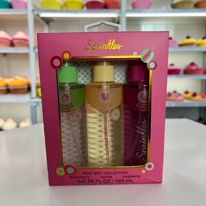 Sprinkles Body Mist Collection 3-Piece Gift Set Strawberry Vanilla Raspberry NEW